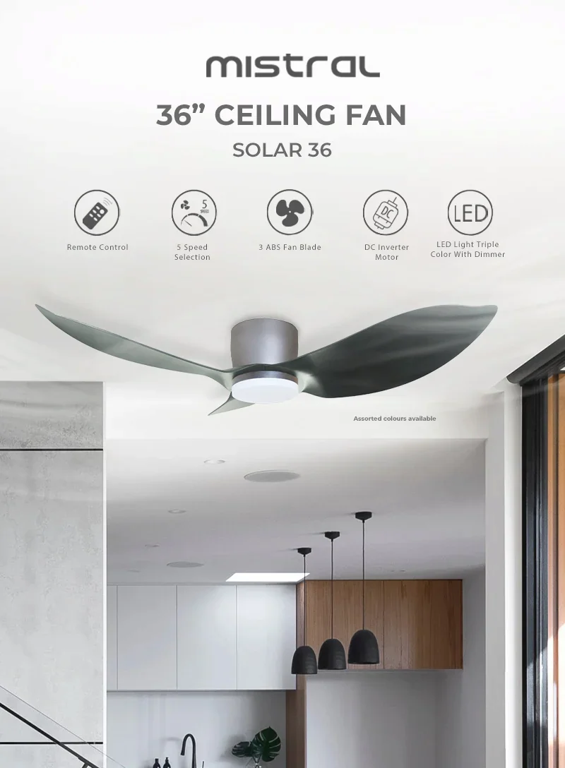 Mistral 36IN CEILING FAN SOLAR 36