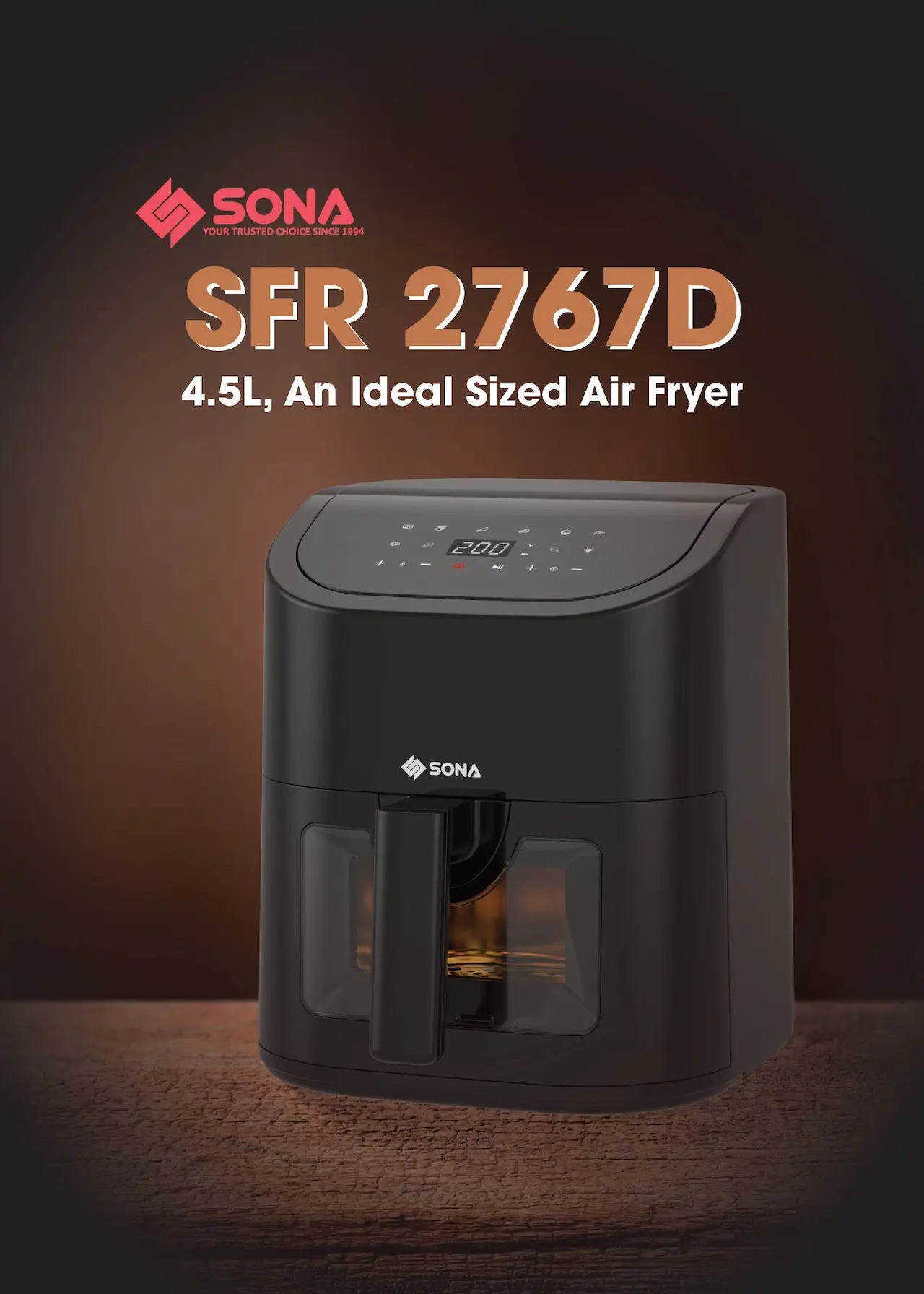 SFR 2767D 4.5L, An Ideal Sized Air Fryer