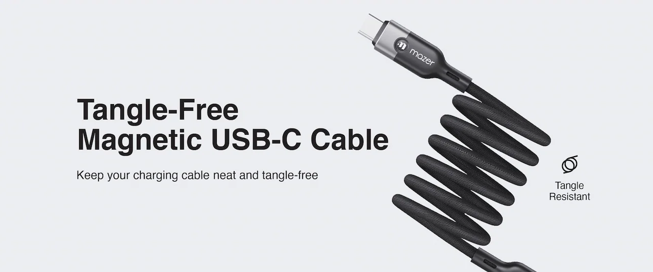 Tangle-Free Magnetic USB-C Cable