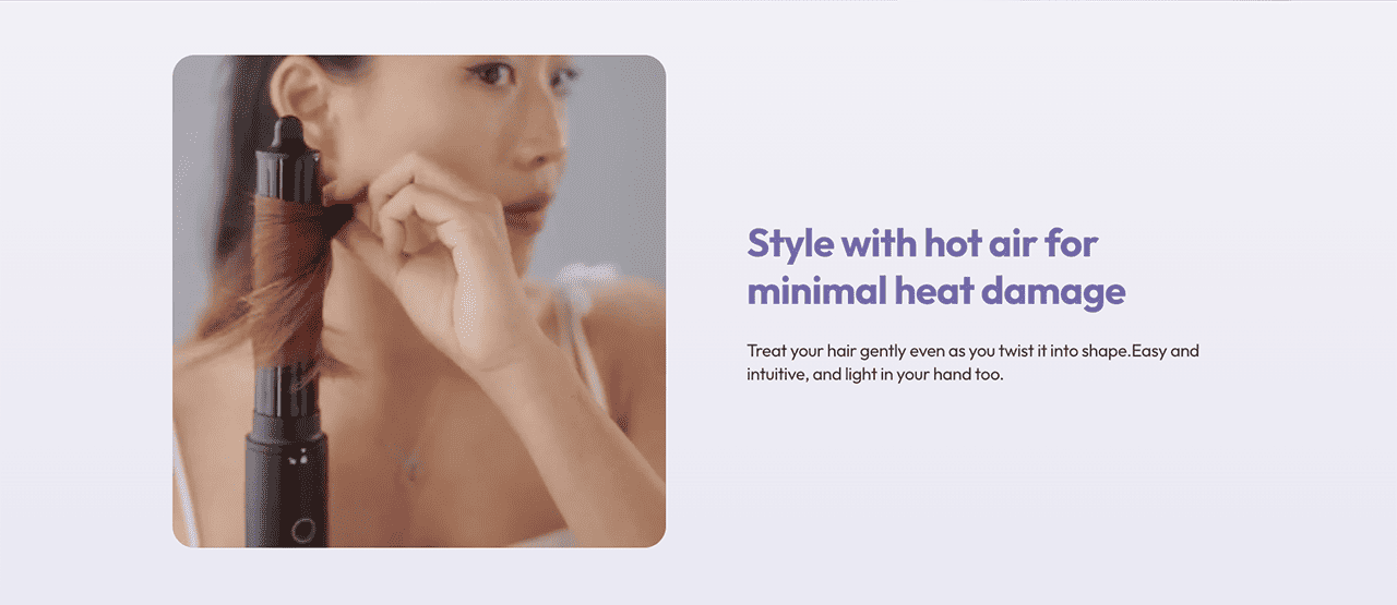 Style with hot air for minimal heat damage
