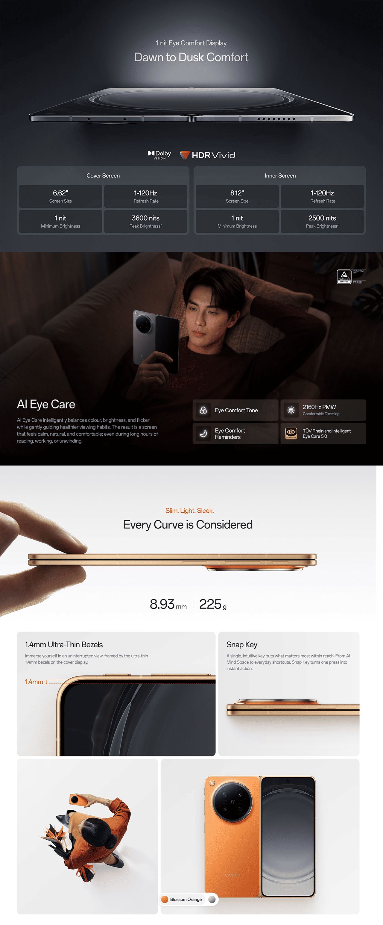 1 nit Eye Comfort Display Dawn to Dusk Comfort
