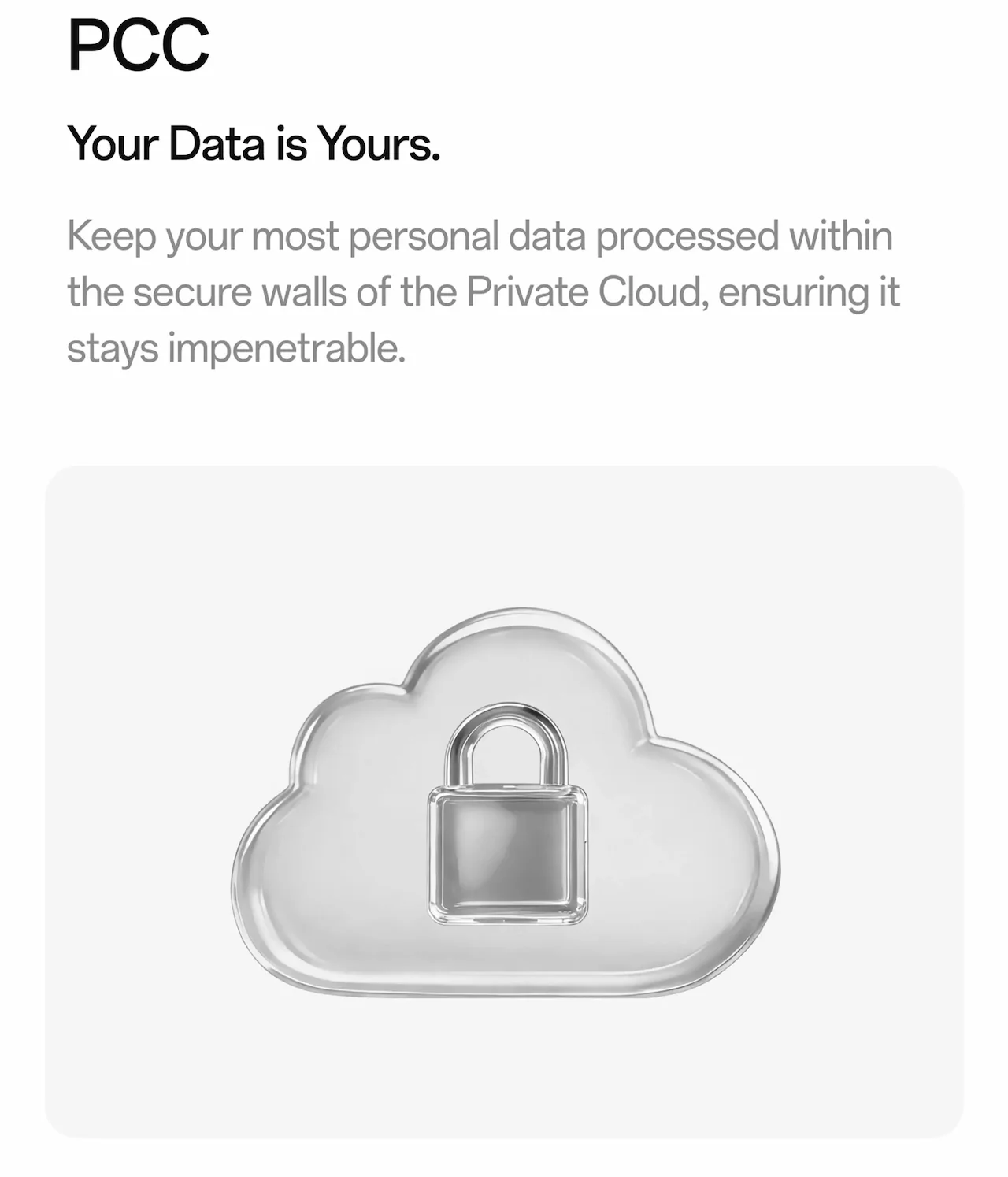 Your Data is Yours.