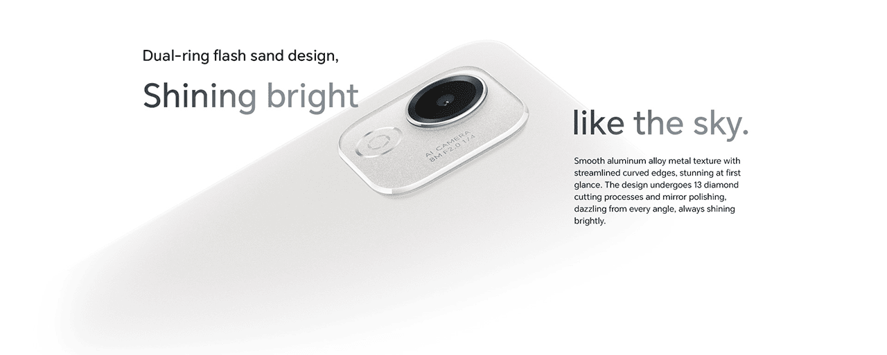 Dual-ring flash sand design, Shining bright like the sky.