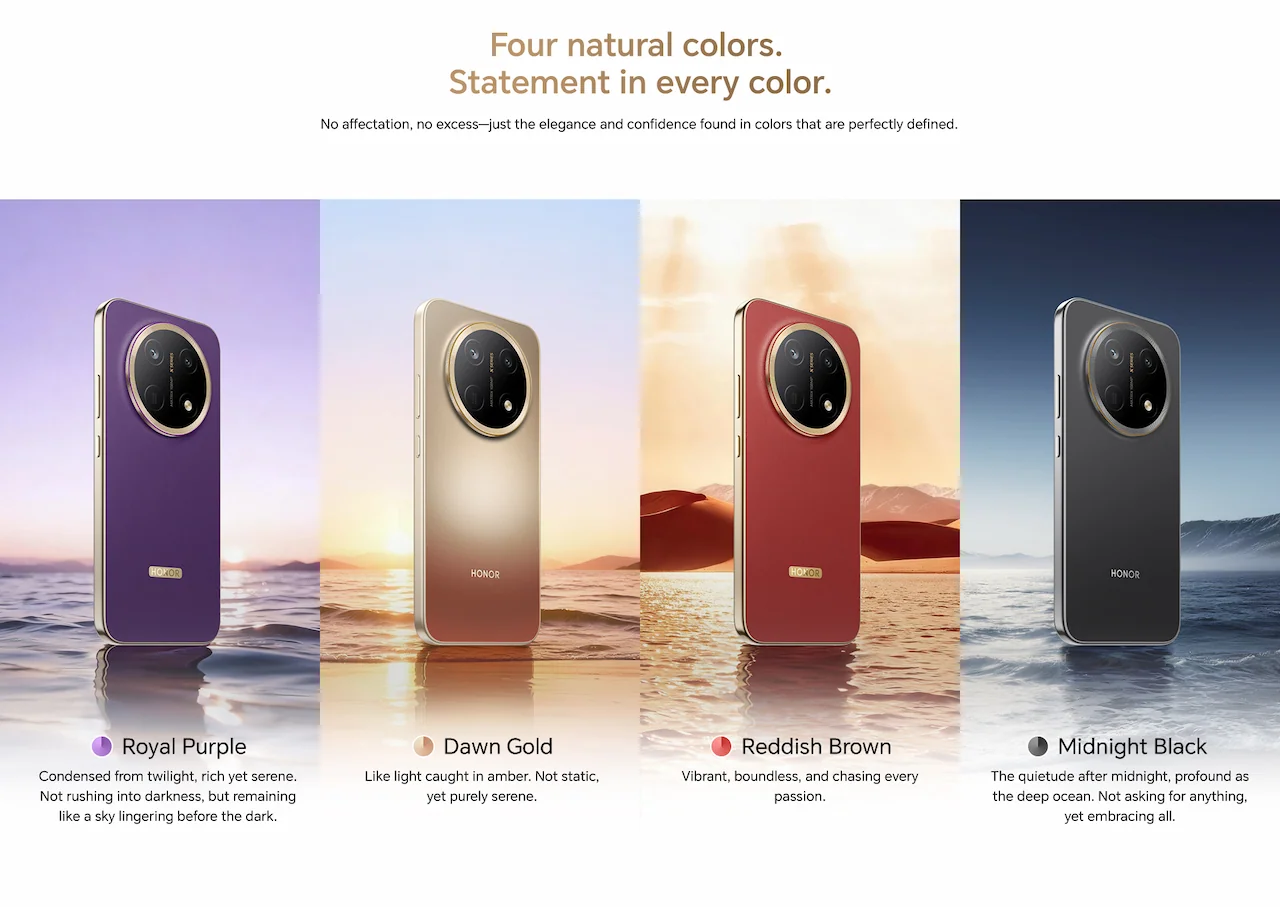 Four natural colors. Statement in every color.