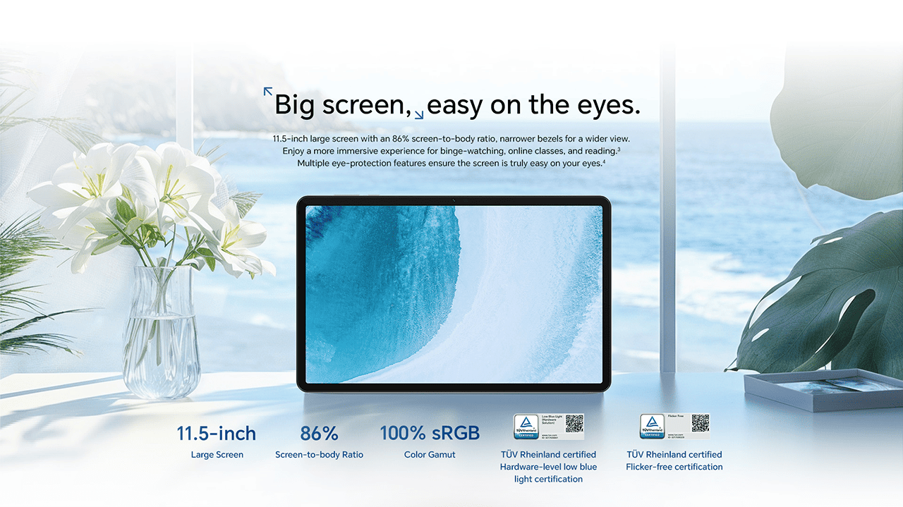 Big screen, easy on the eyes.