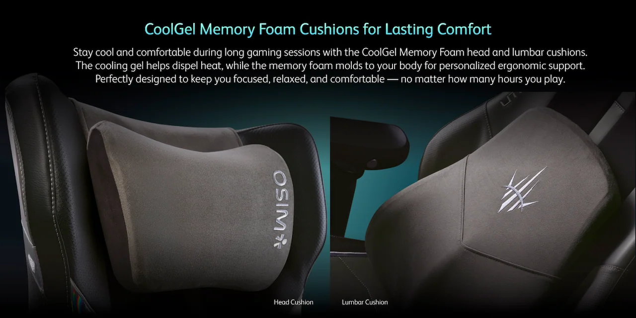 CoolGel Memory Foam Cushions for Lasting Comfort