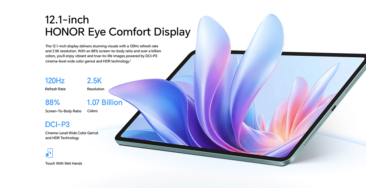 12.1-inch HONOR Eye Comfort Display