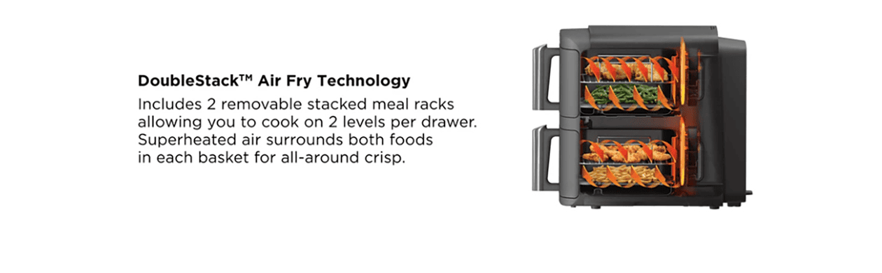 DoubleStackâ„¢ Air Fry Technology