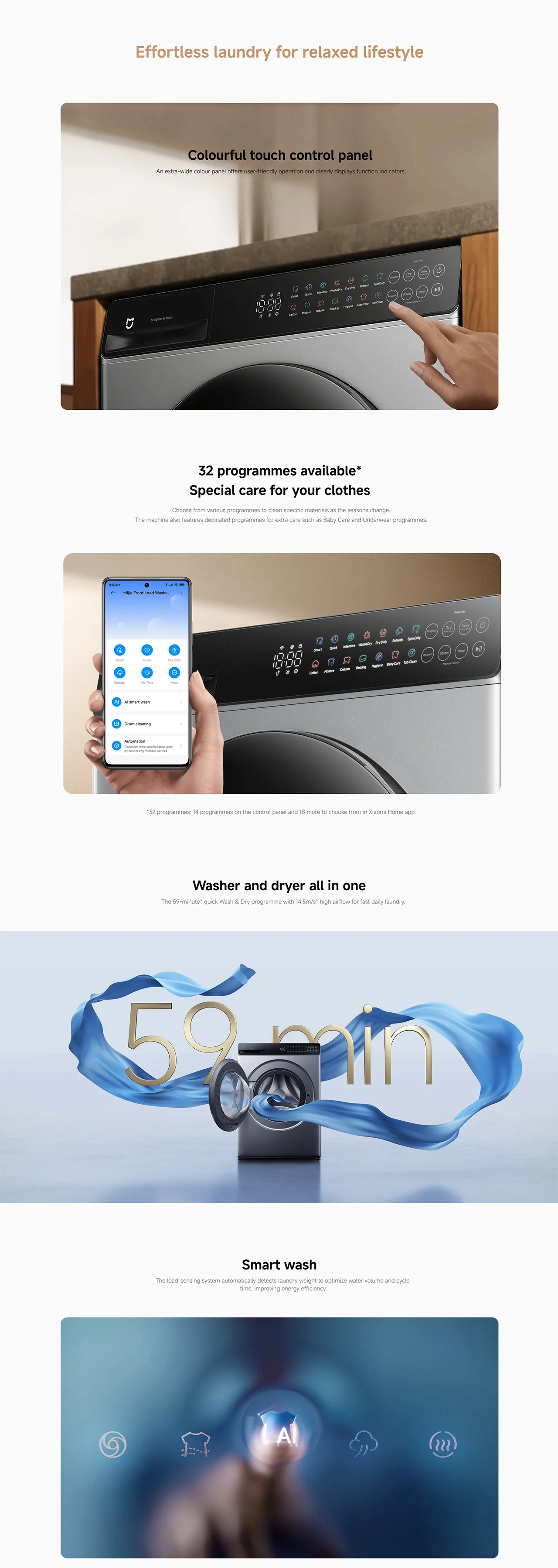 Effortless laundry for relaxed lifestyle