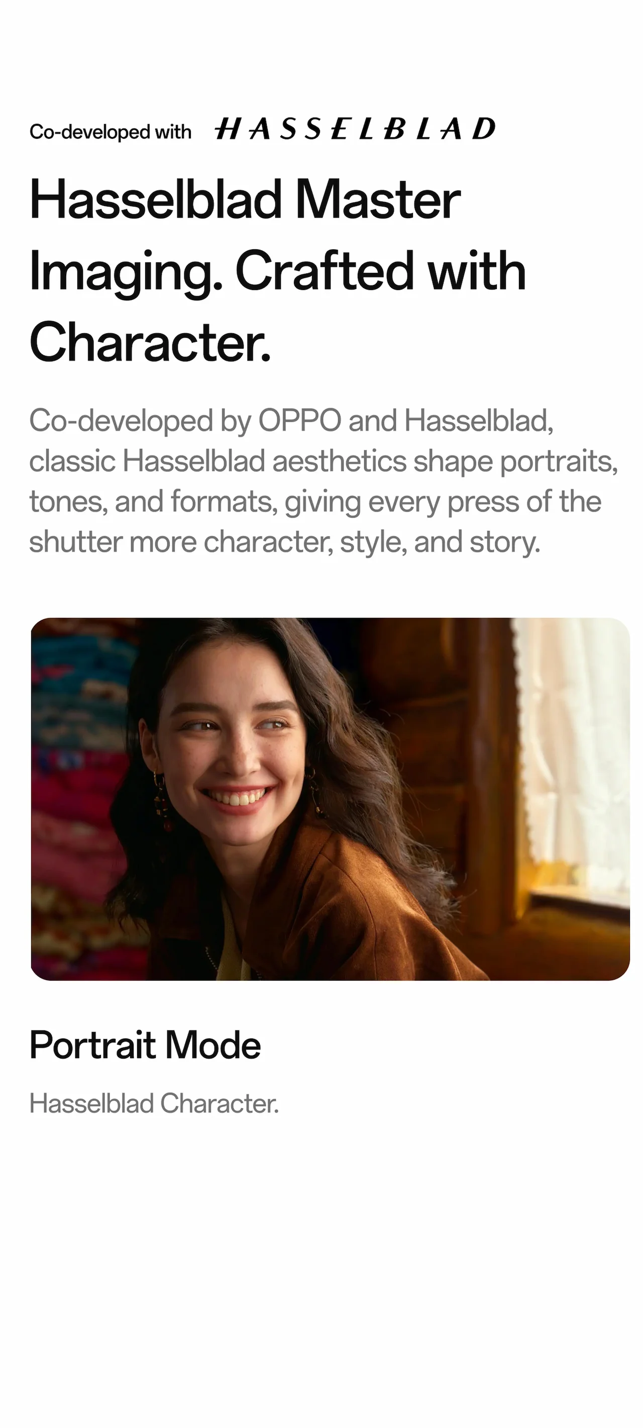 Hasselblad Master Imaging. Crafted with Character.