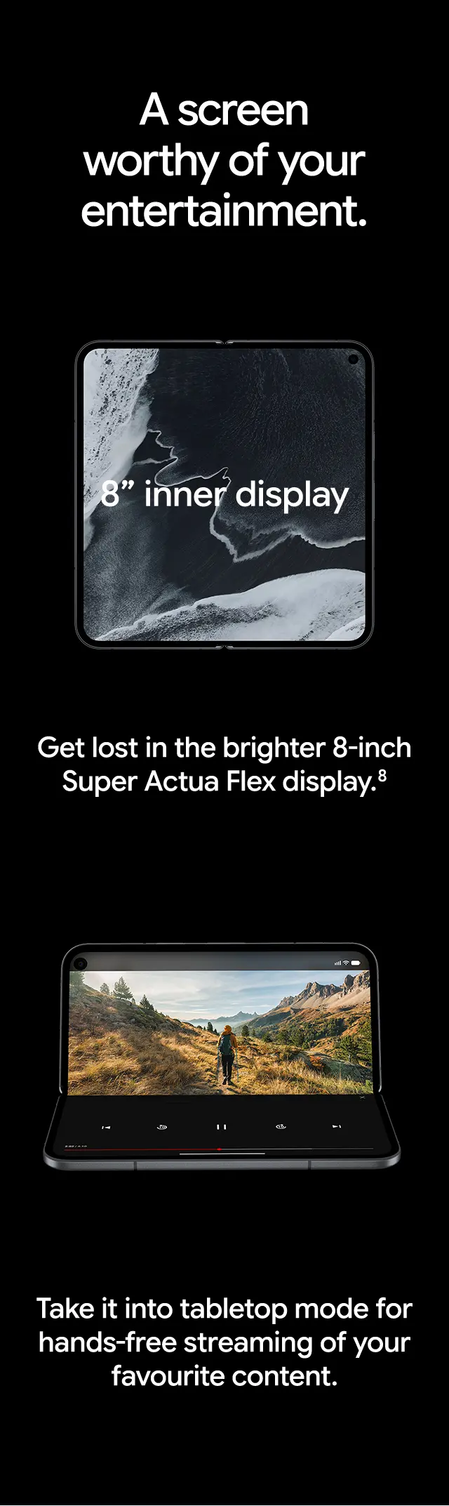 A screen worthy of your entertainment.