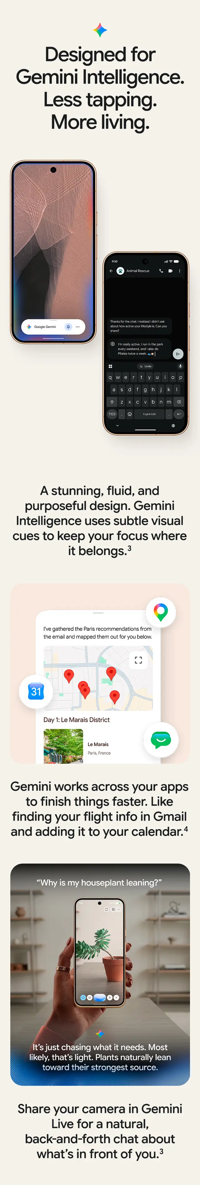 Designed for Gemini Intelligence. Less tapping. More living.