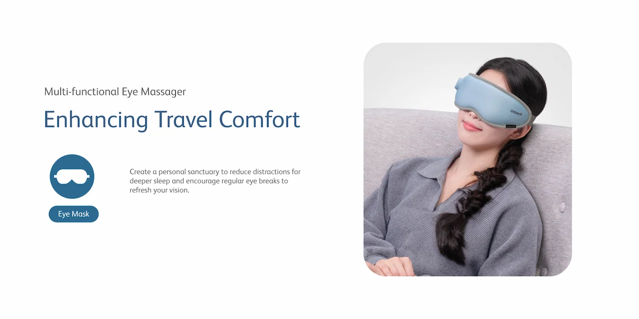 Multi-functional Eye Massager Enhancing Travel Comfort