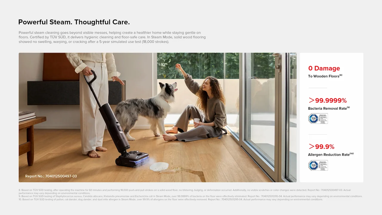 Powerful Steam. Thoughtful Care.